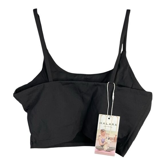 Halara Patitoff 2.0 Pet Hair Resistant Padded Cropped Yoga Cami in Black S NWT - Picture 6 of 10